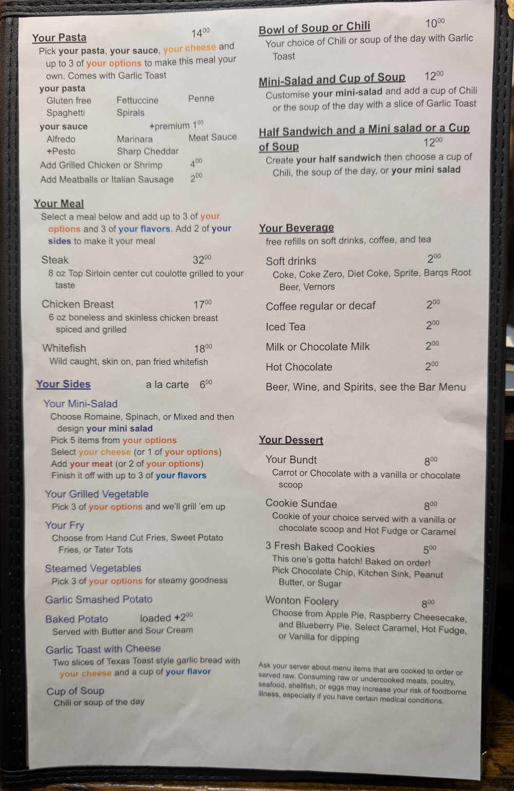 Menu Page 2